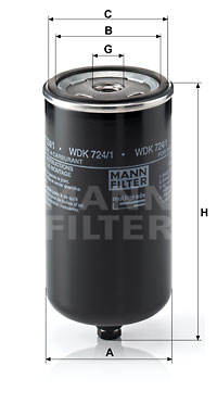 Filtre à carburant MANN-FILTER WDK 724/1