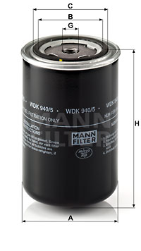Filtre à carburant MANN-FILTER WDK 940/5