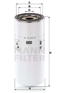 Filtre à huile MANN-FILTER WD 13 145/18