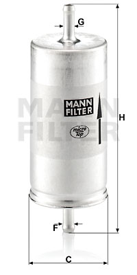 Filtre à carburant MANN-FILTER WK 413