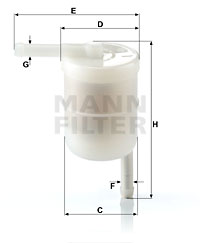 Filtre à carburant MANN-FILTER WK 42/12