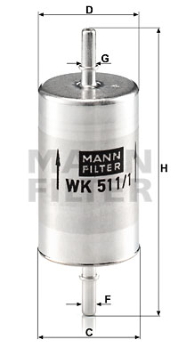 Filtre à carburant MANN-FILTER WK 511/1