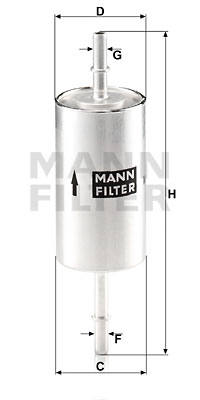 Filtre à carburant MANN-FILTER WK 512/1