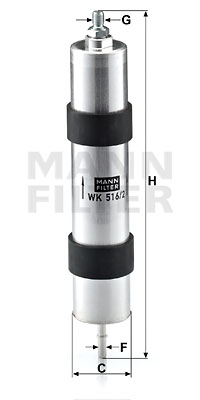 Filtre à carburant MANN-FILTER WK 516/2
