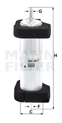 Filtre à carburant MANN-FILTER WK 6011