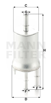 Filtre à carburant MANN-FILTER WK 6015