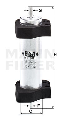 Filtre à carburant MANN-FILTER WK 6021