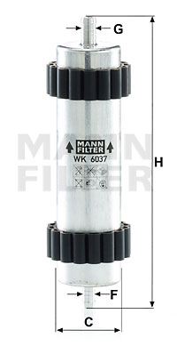 Filtre à carburant MANN-FILTER WK 6037
