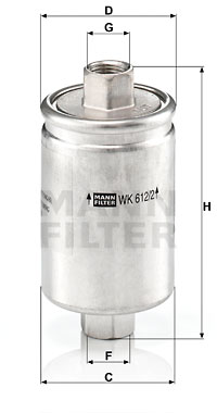 Filtre à carburant MANN-FILTER WK 612/2