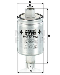 Filtre à carburant MANN-FILTER WK 612/3