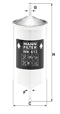 Filtre à carburant MANN-FILTER WK 613