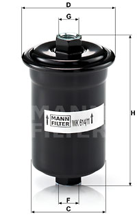 Filtre à carburant MANN-FILTER WK 614/11