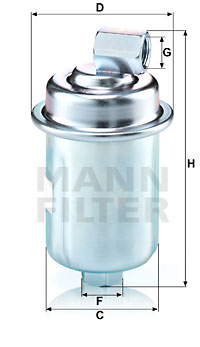 Filtre à carburant MANN-FILTER WK 614/44