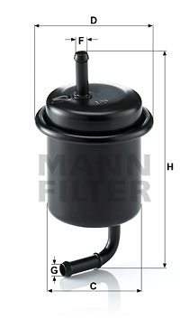 Filtre à carburant MANN-FILTER WK 614/47