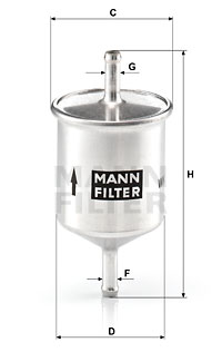 Filtre à carburant MANN-FILTER WK 66