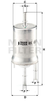 Filtre à carburant MANN-FILTER WK 69