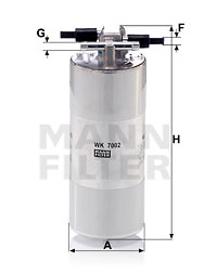 Filtre à carburant MANN-FILTER WK 7002