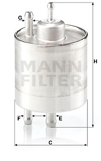 Filtre à carburant MANN-FILTER WK 711/1