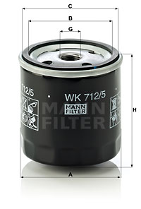 Filtre à carburant MANN-FILTER WK 712/5