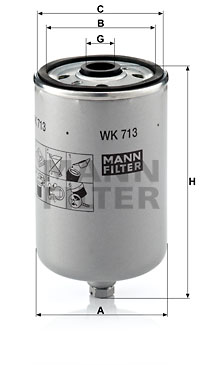 Filtre à carburant MANN-FILTER WK 713