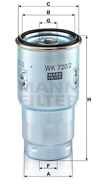 Filtre à carburant MANN-FILTER WK 720/2 x
