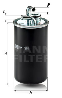 Filtre à carburant MANN-FILTER WK 722/1