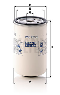 Filtre à carburant MANN-FILTER WK 723/6