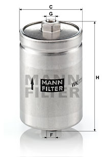 Filtre à carburant MANN-FILTER WK 725