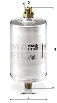 Filtre à carburant MANN-FILTER WK 726/3