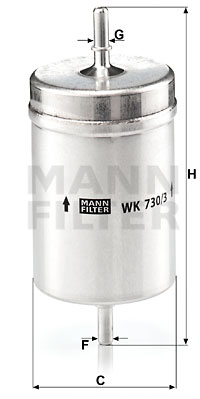 Filtre à carburant MANN-FILTER WK 730/3