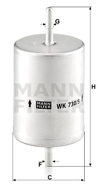 Filtre à carburant MANN-FILTER WK 730/5