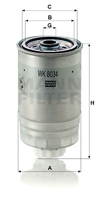 Filtre à carburant MANN-FILTER WK 8034