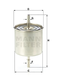 Filtre à carburant MANN-FILTER WK 8046