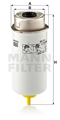 Filtre à carburant MANN-FILTER WK 8154