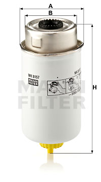 Filtre à carburant MANN-FILTER WK 8157