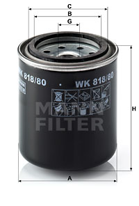 Filtre à carburant MANN-FILTER WK 818/80