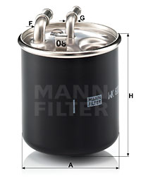 Filtre à carburant MANN-FILTER WK 820/2 x