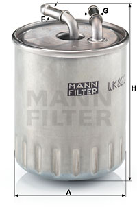 Filtre à carburant MANN-FILTER WK 822/3