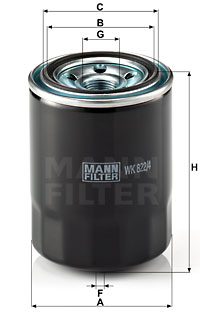 Filtre à carburant MANN-FILTER WK 822/4