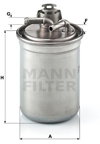 Filtre à carburant MANN-FILTER WK 823/3 x