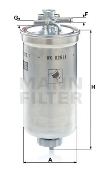 Filtre à carburant MANN-FILTER WK 829/1 x