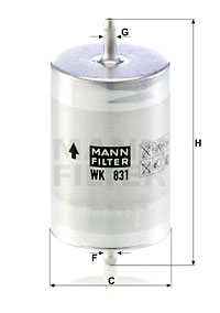 Filtre à carburant MANN-FILTER WK 831