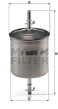 Filtre à carburant MANN-FILTER WK 832/2