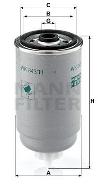 Filtre à carburant MANN-FILTER WK 842/11
