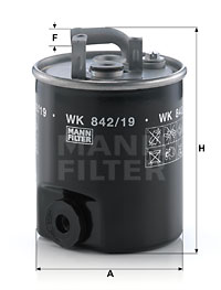 Filtre à carburant MANN-FILTER WK 842/19
