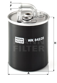 Filtre à carburant MANN-FILTER WK 842/20