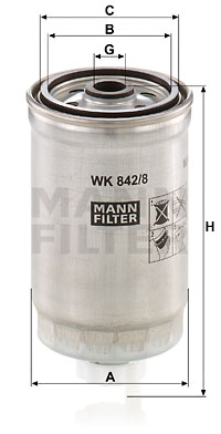Filtre à carburant MANN-FILTER WK 842/8