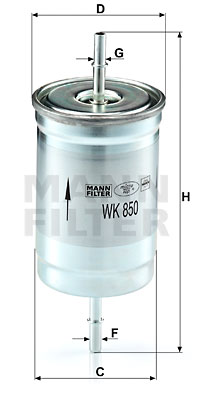 Filtre à carburant MANN-FILTER WK 850