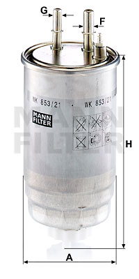 Filtre à carburant MANN-FILTER WK 853/21