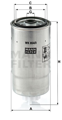 Filtre à carburant MANN-FILTER WK 854/3